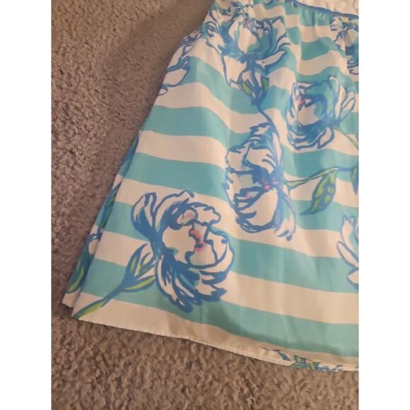 Lilly Pulitzer Langley Shorely Blue Tossing The Line Strapless Cocktail Dress 00 - Picture 3 of 13